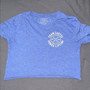 The Barbell Cartel Powerlifting Blue Crop Top for Women 💙 Medium